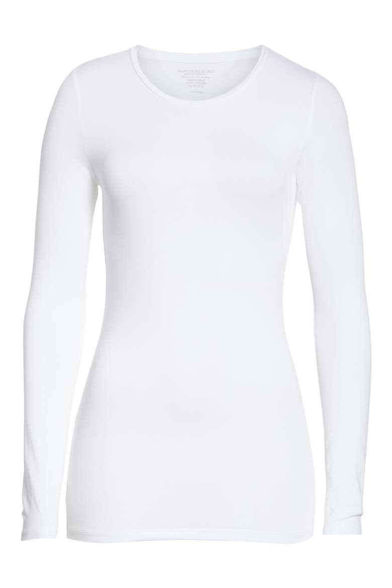 Crewneck Top, Alternate, color, BLANC