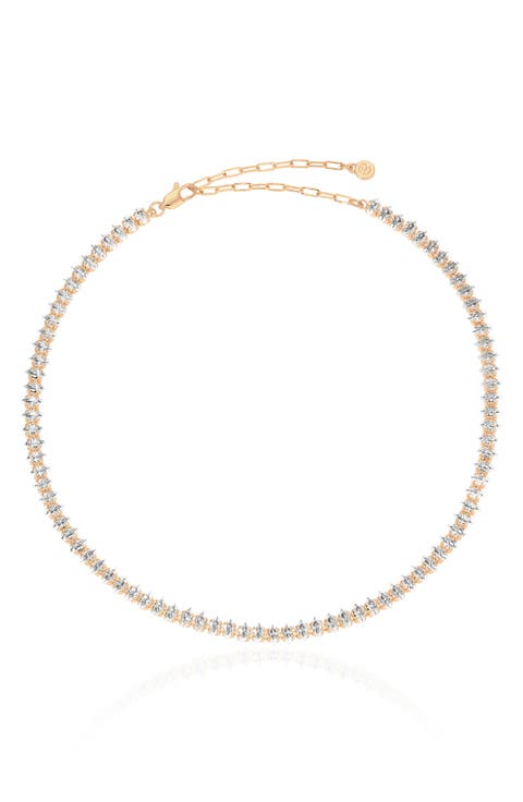 Dainty Marquise Cubic Zirconia Tennis Necklace