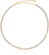 Ettika Dainty Marquise Cubic Zirconia Tennis Necklace