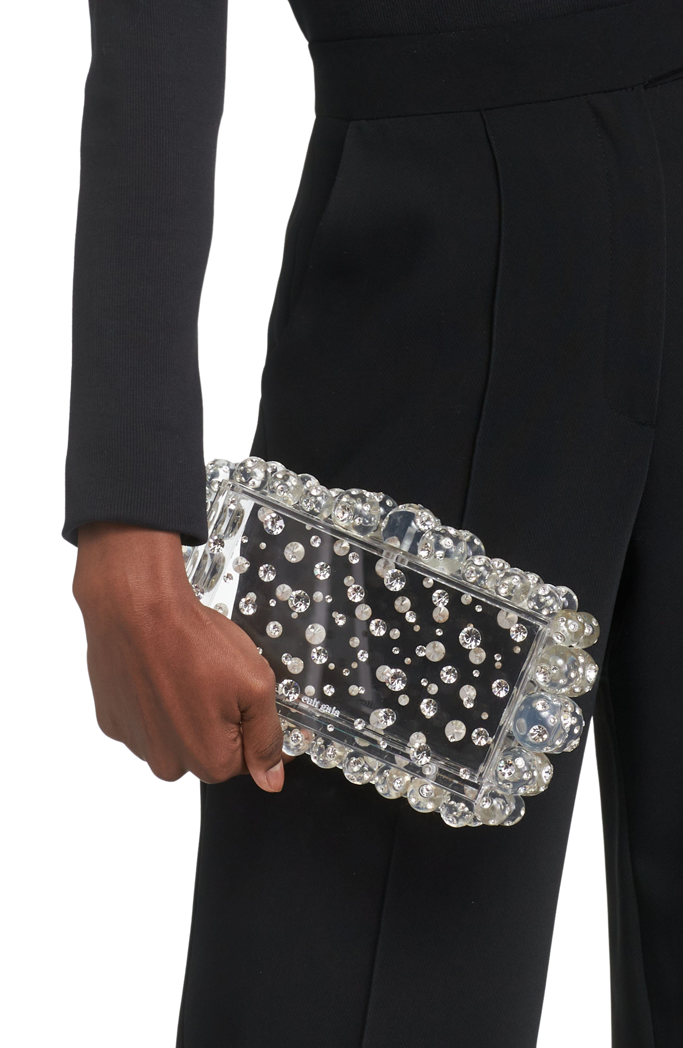 Cult Gaia Eos Embellished Acrylic Box Clutch, Alternate, color, 