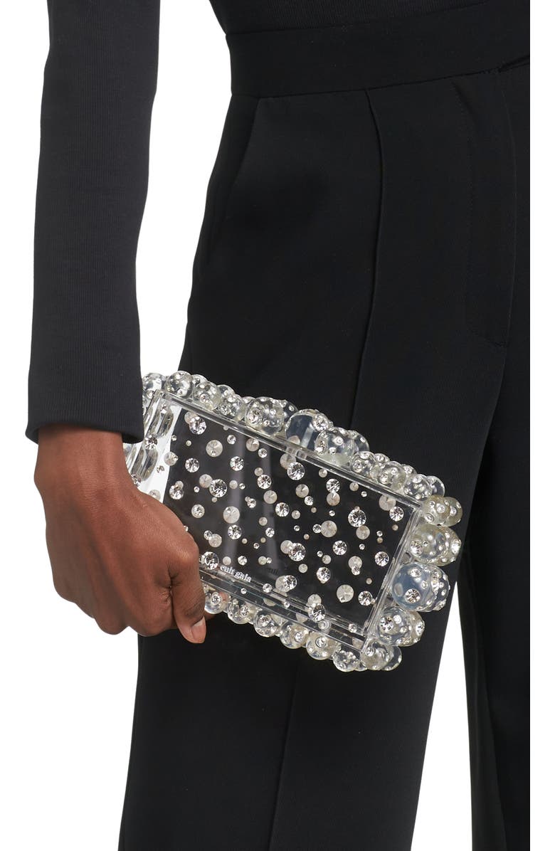 Cult Gaia Eos Embellished Acrylic Box Clutch, Alternate, color,