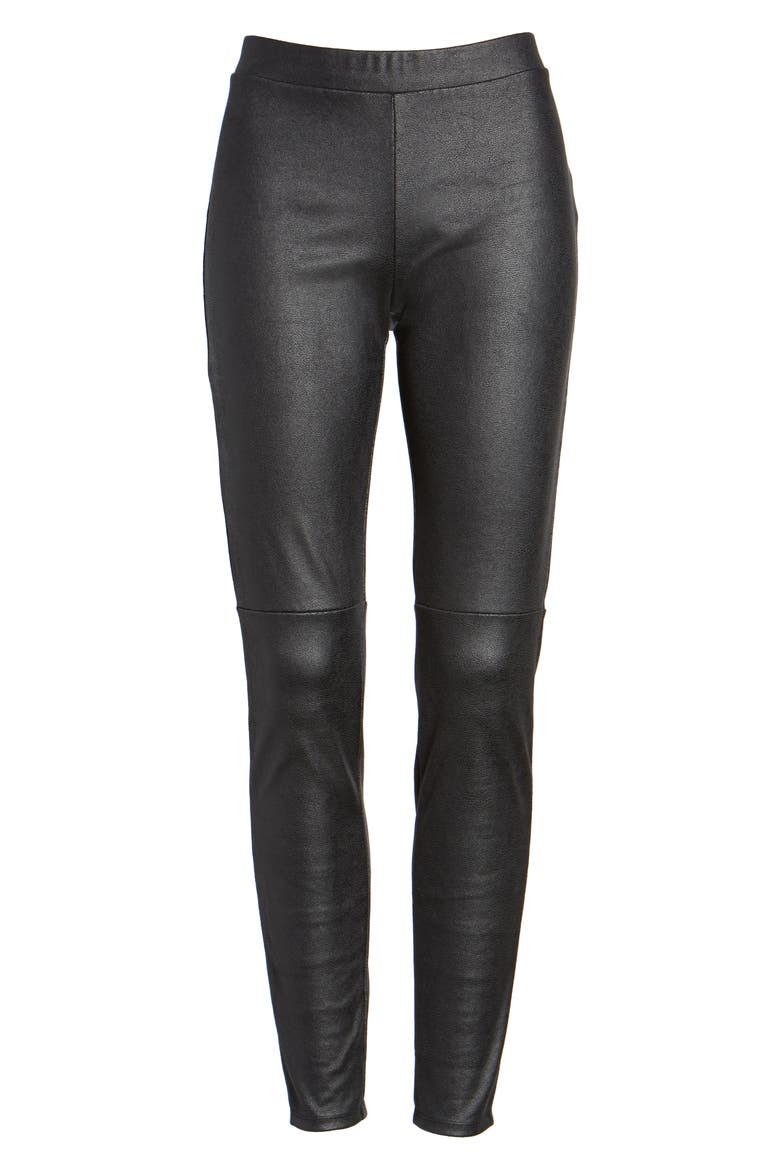 Faux Leather Leggings, Alternate, color, BLACK CAVIAR