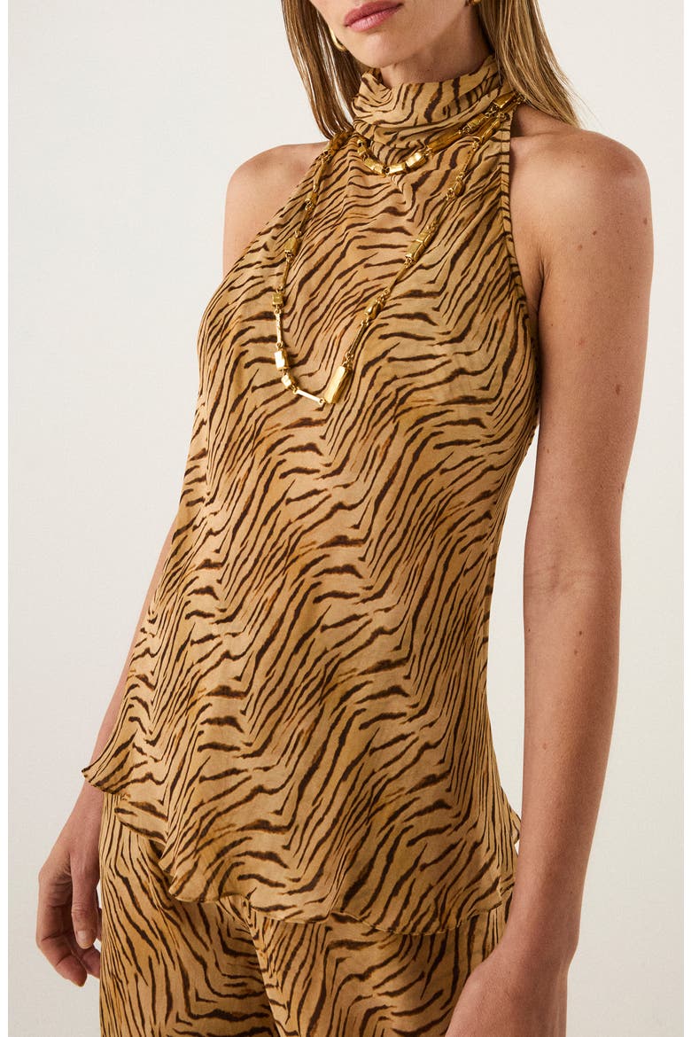 Ro Semisheer Halter Cover-Up Top, Alternate, color, MULTI