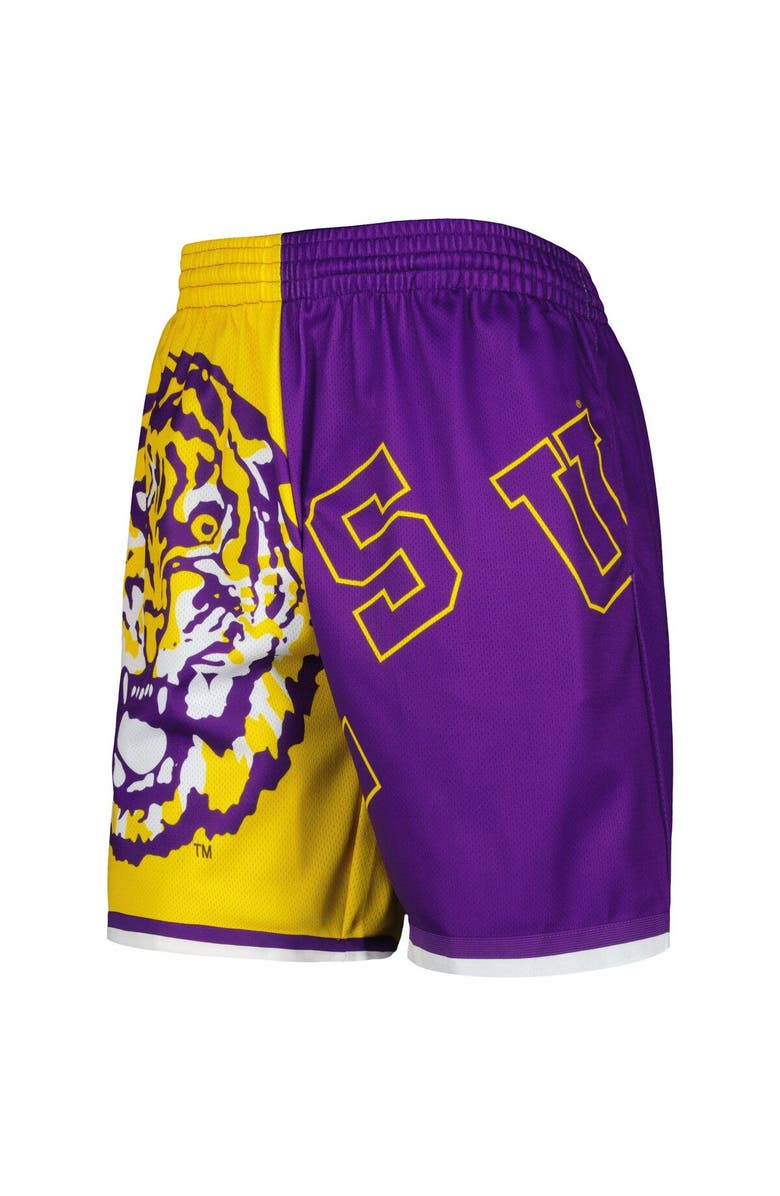 Mitchell & Ness Men's Mitchell & Ness Purple/Gold LSU Tigers Big Face 5.0 Fashion Shorts, Alternate, color, 