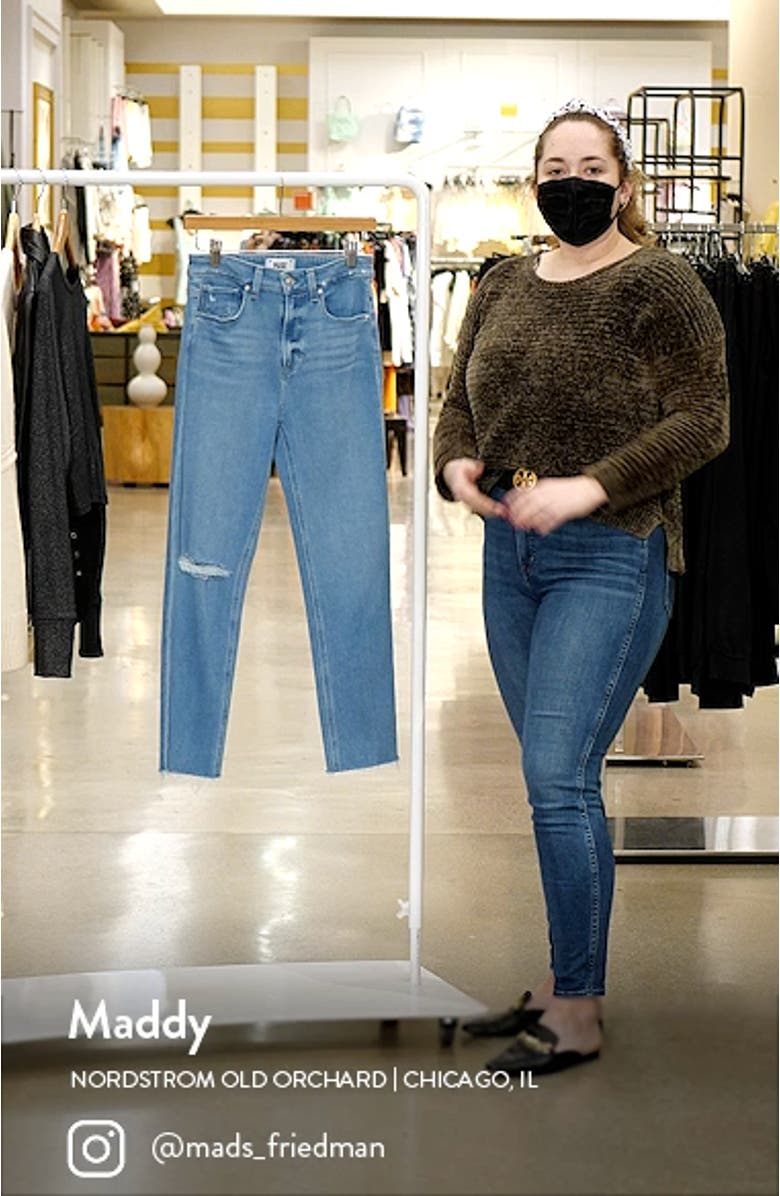 Sarah Slim Crop Raw Hem Jeans, sales video thumbnail