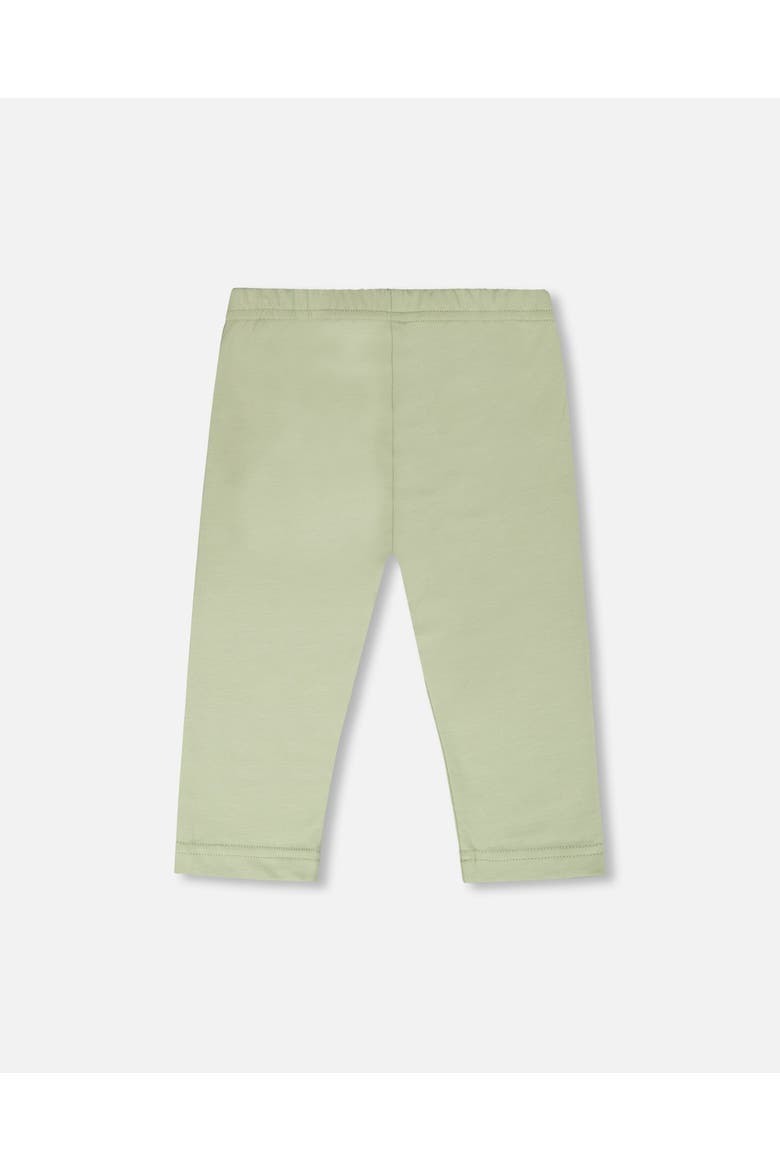 Organic Cotton Jersey Slim Fit Floral Capri, Alternate, color, Light Khaki Green