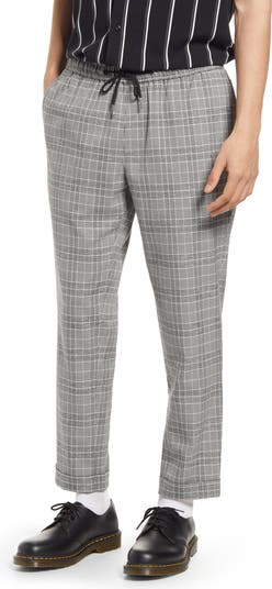 Grey fashion plaid chinos