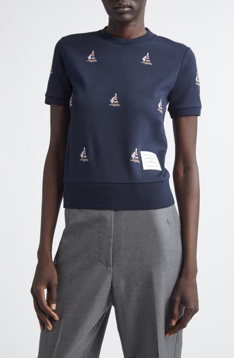 Sailboat Cotton Blouson T-Shirt