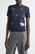 Thom Browne Sailboat Cotton Blouson T-Shirt