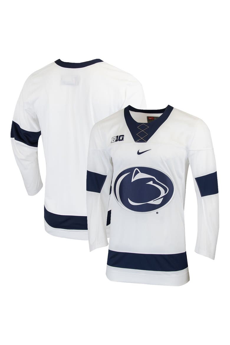 Men's Nike White Penn State Nittany Lions Replica College Hockey Jersey, Main, color, White