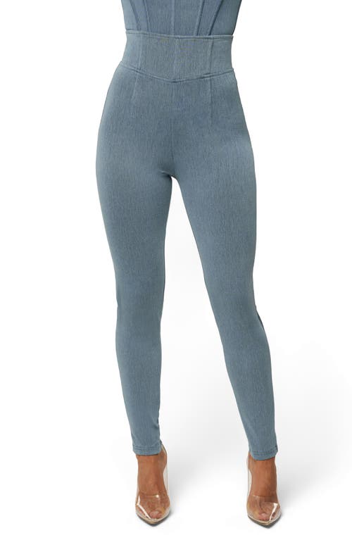 Jluxlabel Alice Ultra High Waist Skinny Jeans In Blue