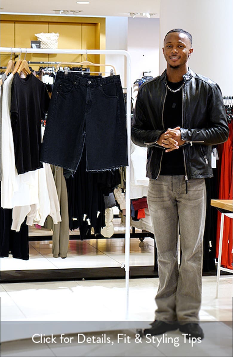 Hattie High Waist Raw Hem Denim Barrel Shorts, sales video thumbnail