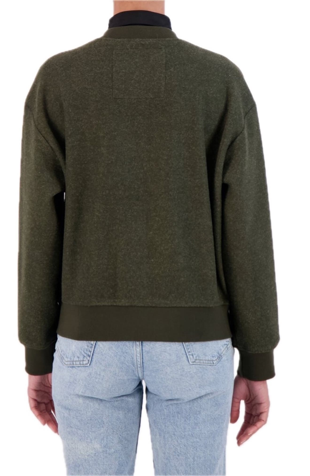 Faux Wool Bomber Jacket - image 2