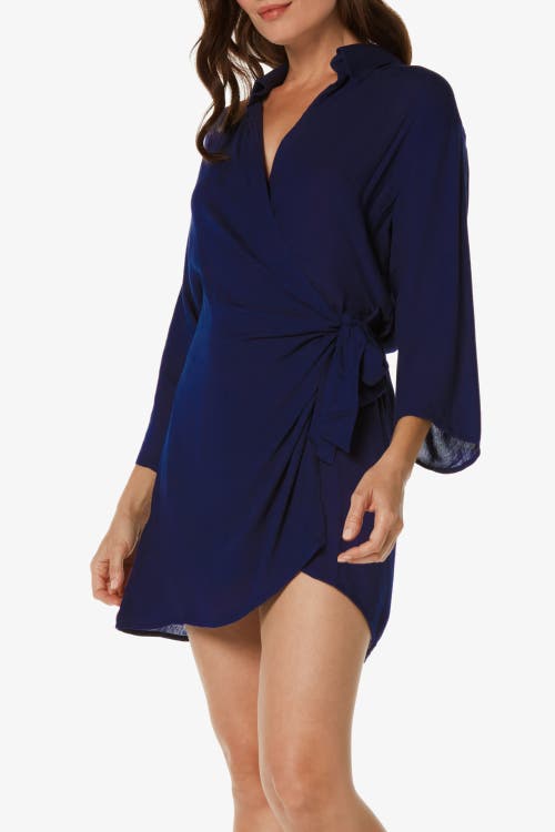 Helen Jon Monaco Wrap Dress In Blue