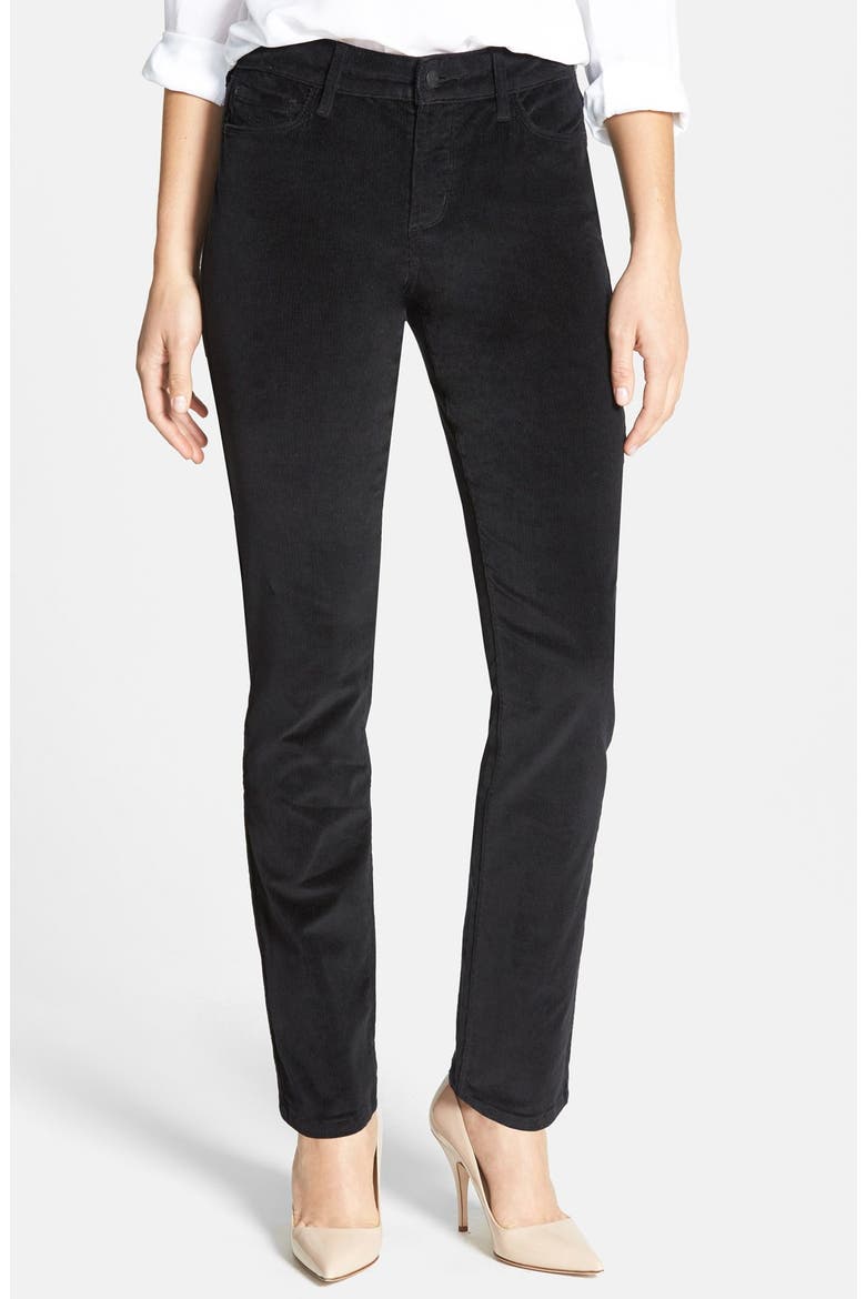 'Jade' Stretch Corduroy Skinny Pants, Main, color, BLACK