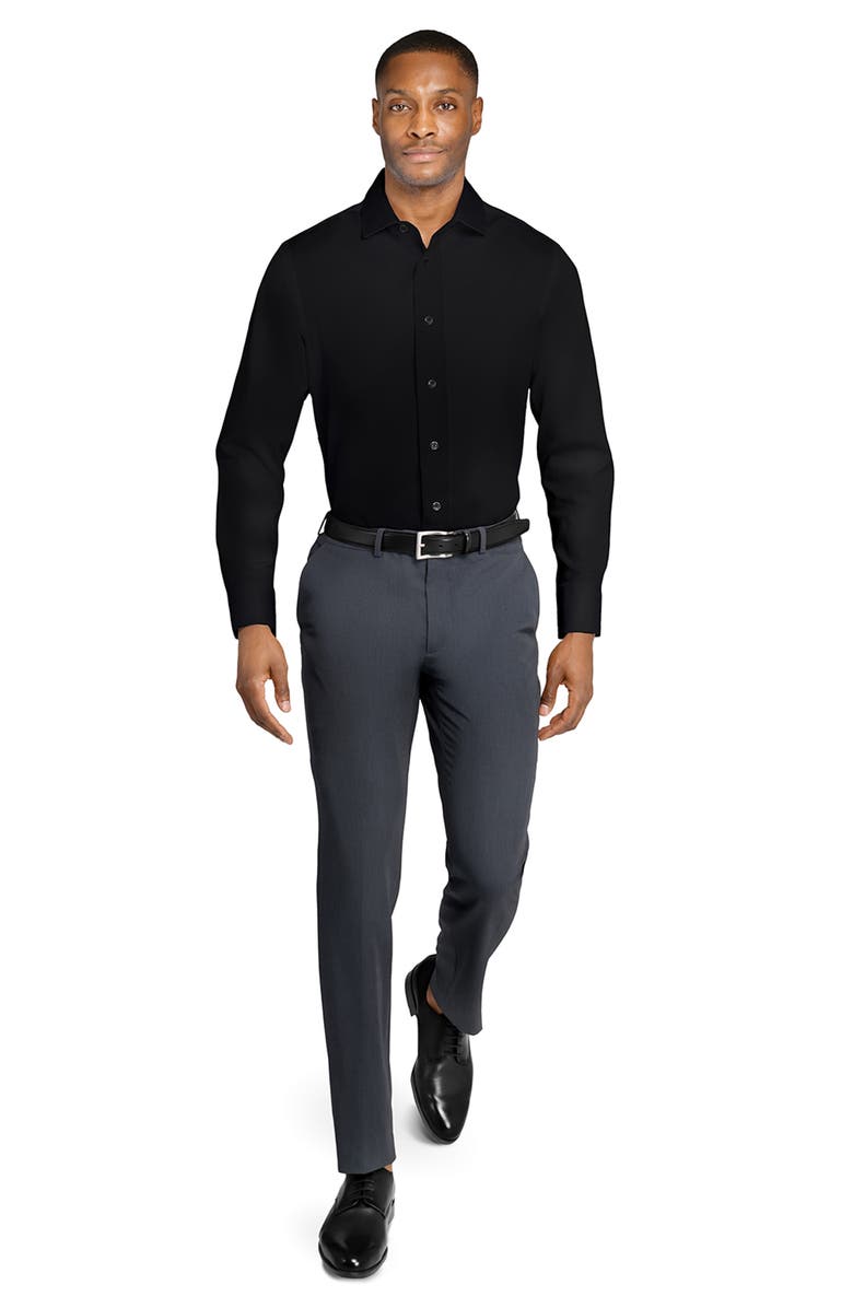 W.R.K Slim Fit Solid Reworked Dress Shirt, Alternate, color, Black