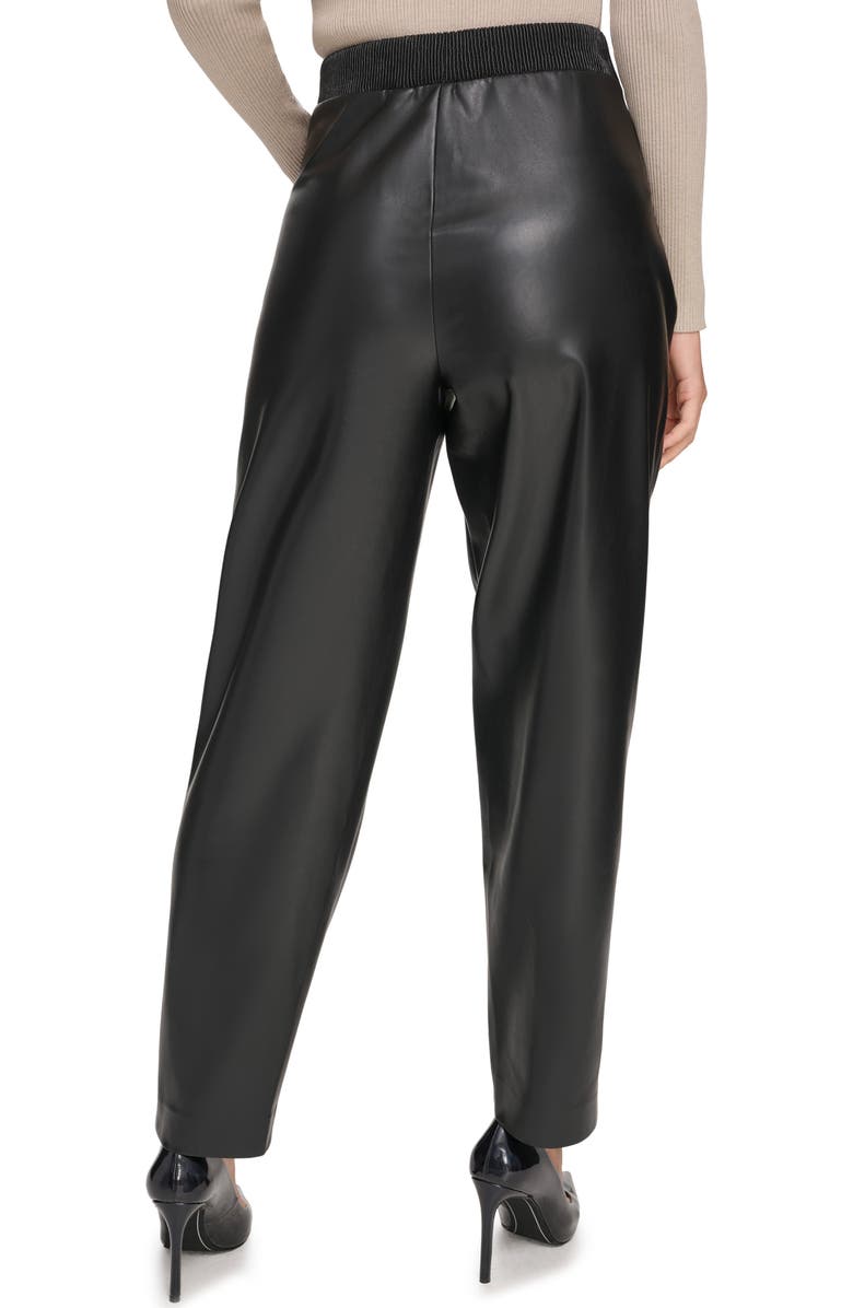 DKNY Faux Leather Pants, Alternate, color,