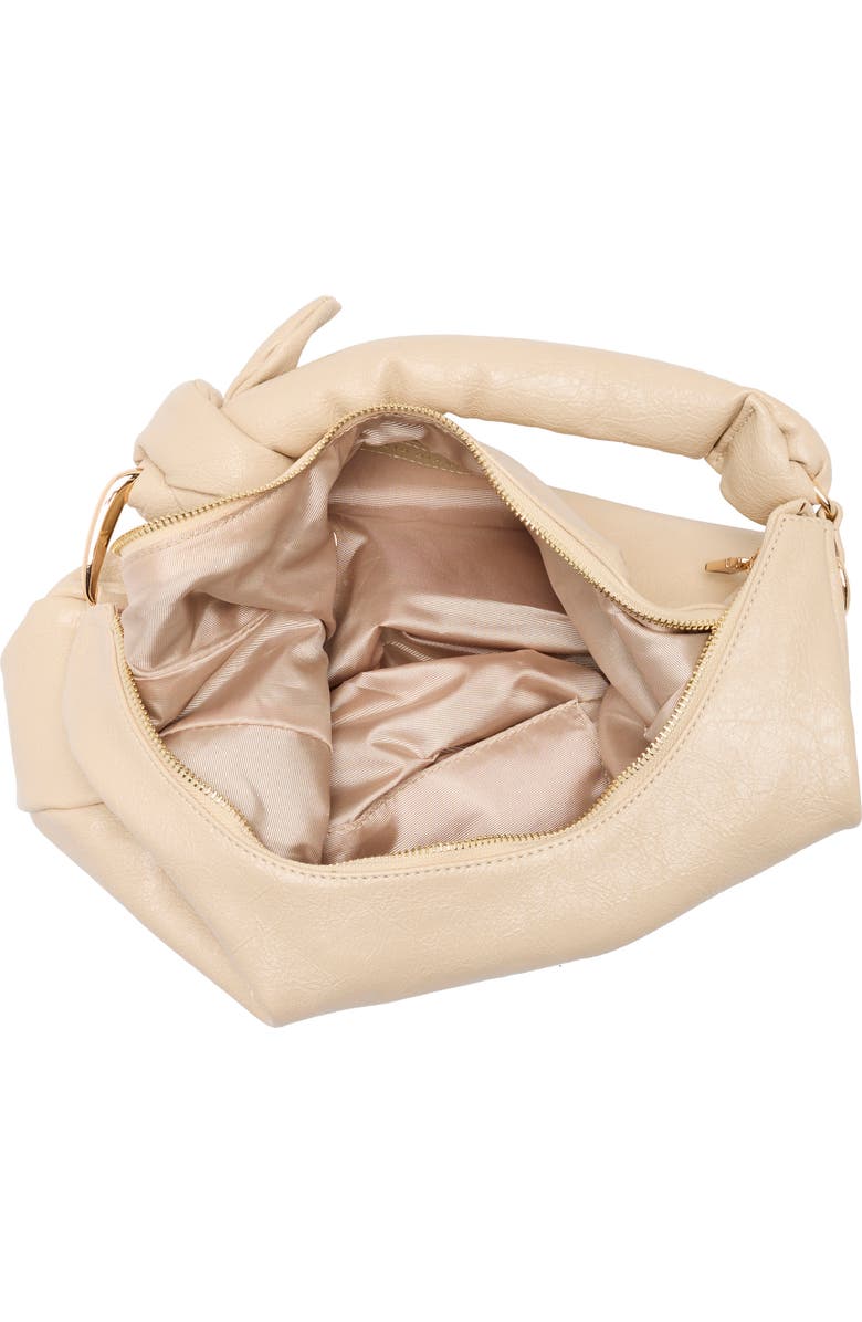 Melie Bianco Lilie Knotted Handle Shoulder Bag, Alternate, color, Beige