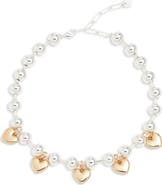 Open Edit Heart Orb Collar Necklace
