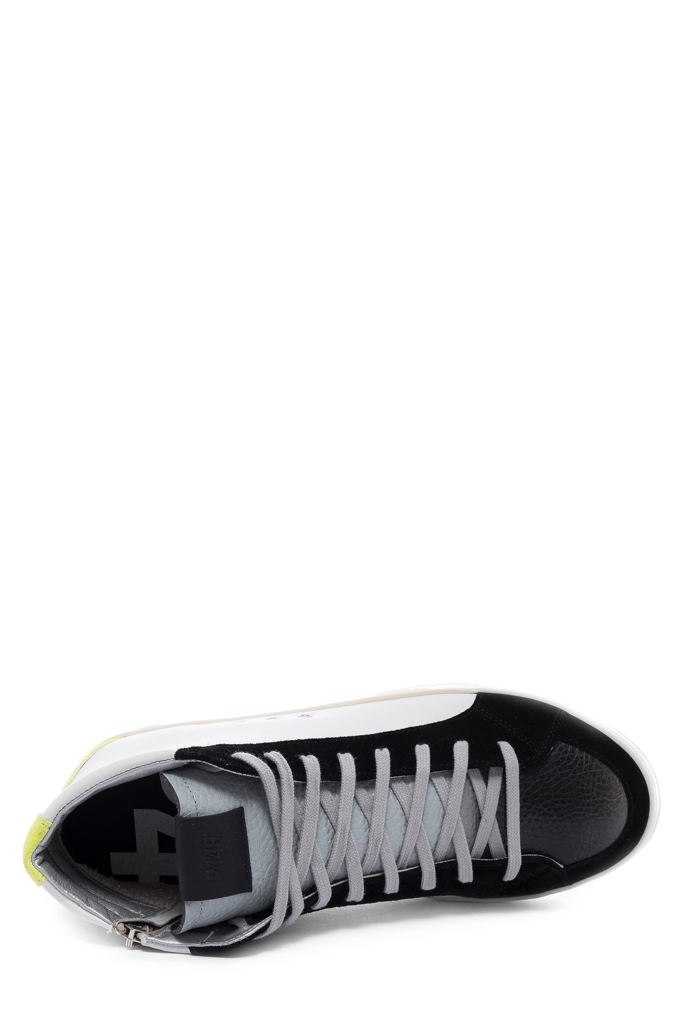 Skate High Top Sneaker, Alternate, color, REFLE/YEL