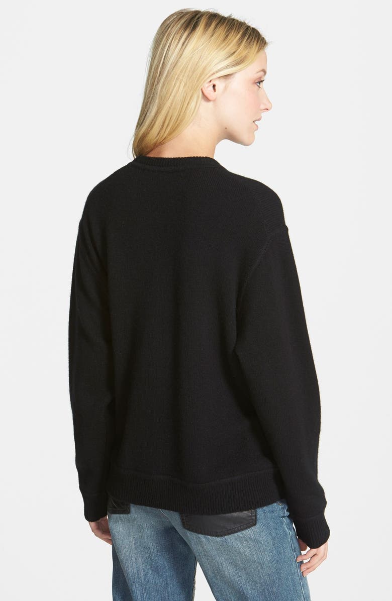 MICHAEL Michael Kors Zip Detail Cashmere Blend Sweater, Alternate, color, 