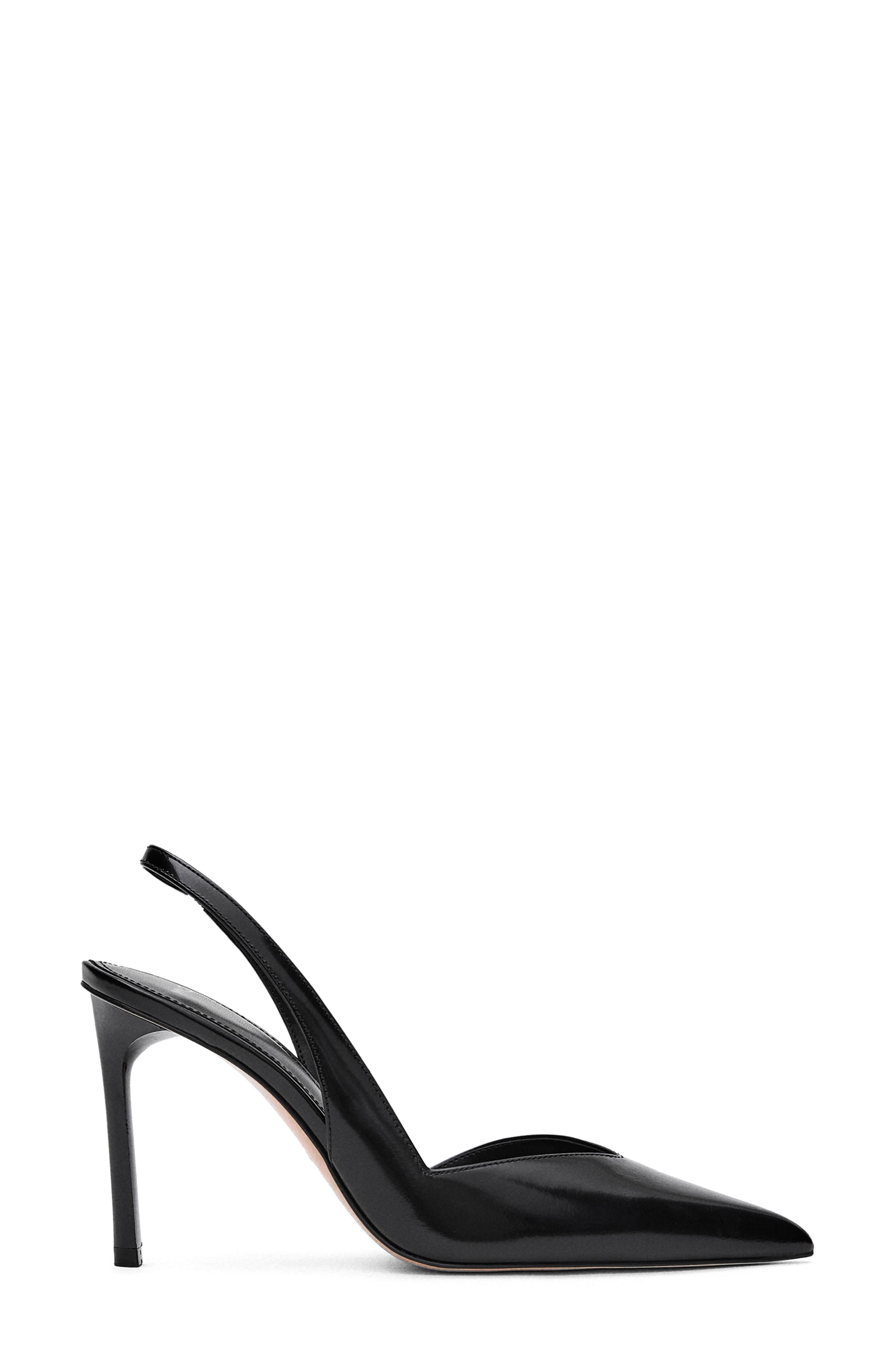 MANGO Slingback Half d
Orsay Pointed Toe Pump, Alternate, color, Black