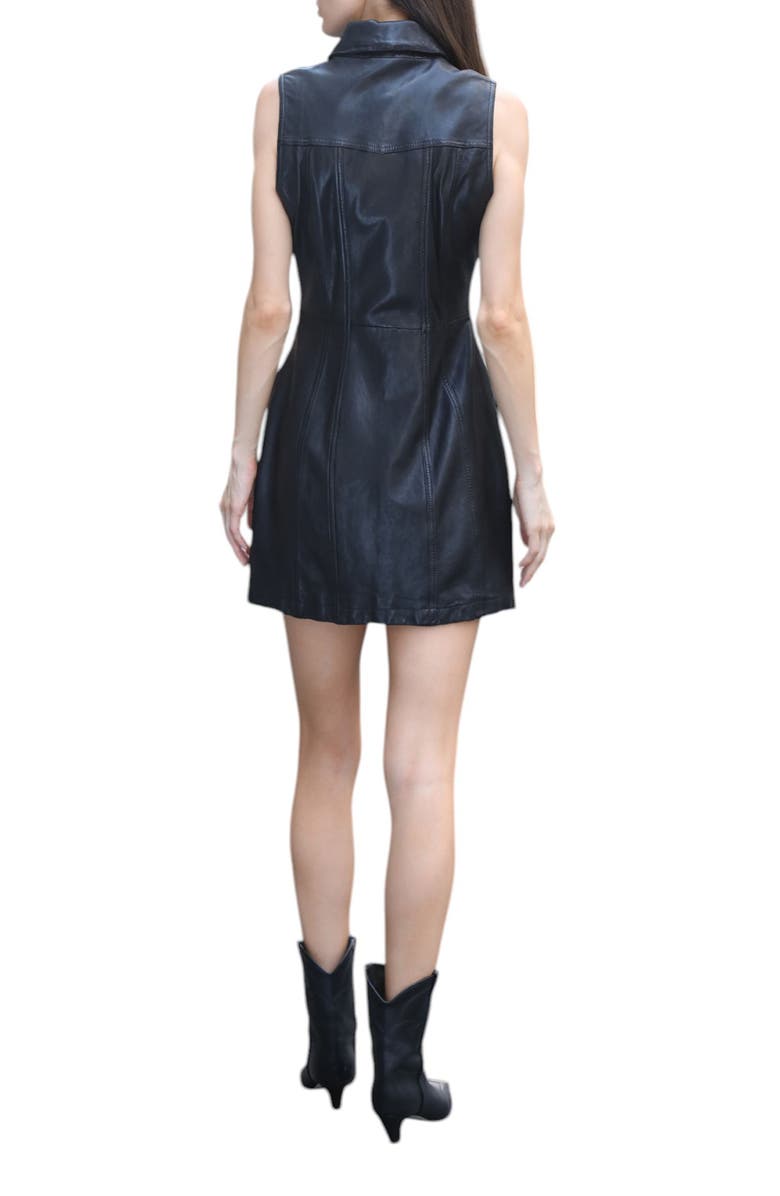 Walter Baker Santina Leather Dress, Alternate, color, 