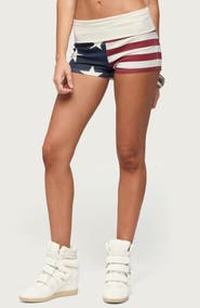 EDIKTED USA Foldover Shorts