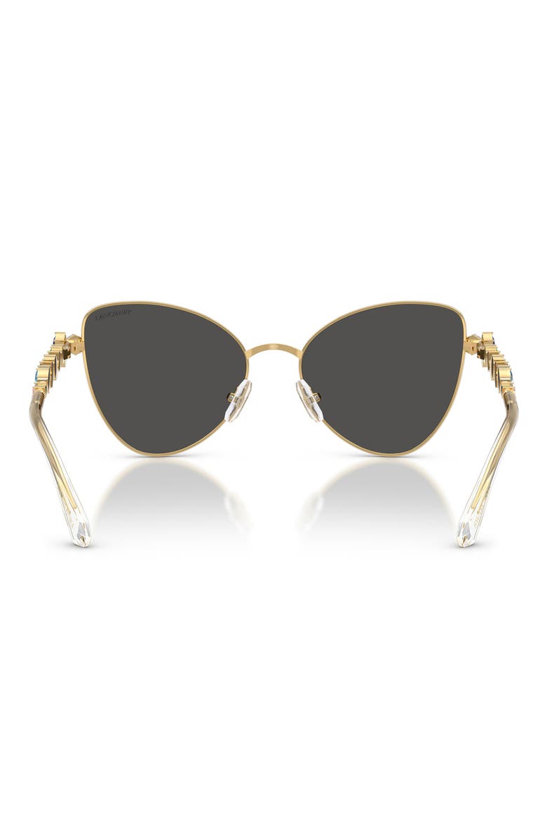 56mm Butterfly Sunglasses, Alternate, color, GOLD / DARK GREY