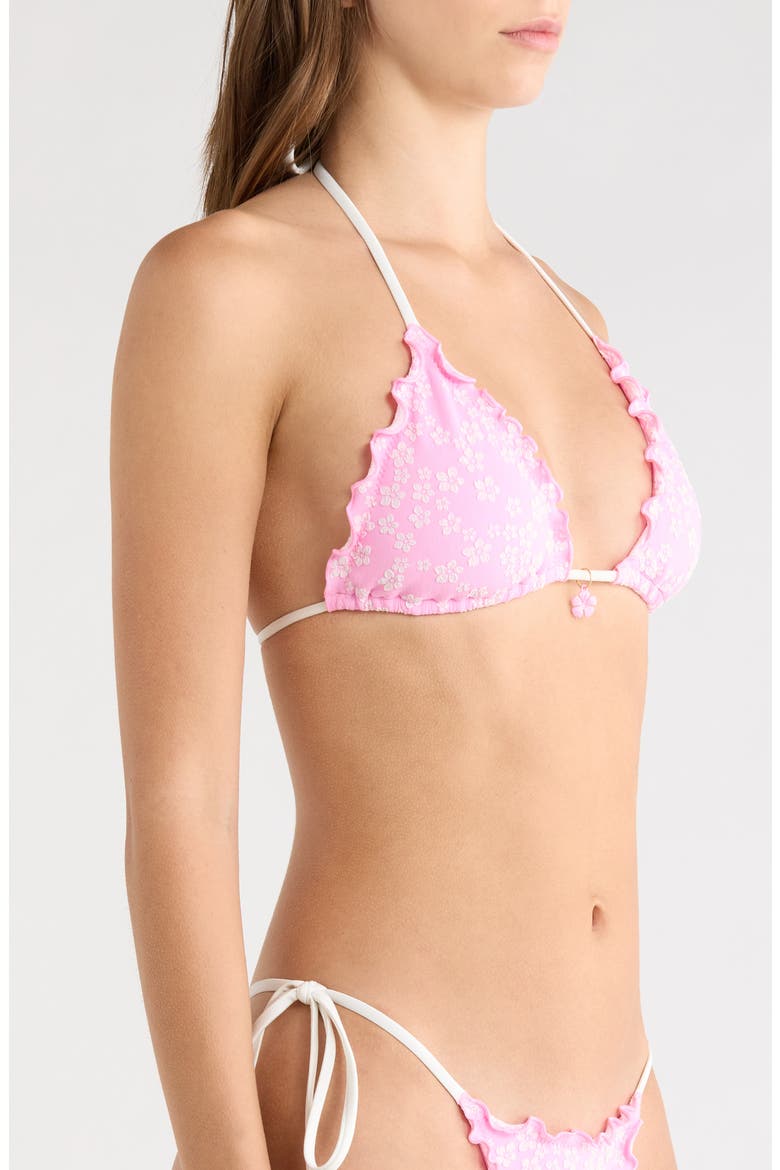 Lettuce Trim Bikini Top, Alternate, color, SUGAR SPRINKLE