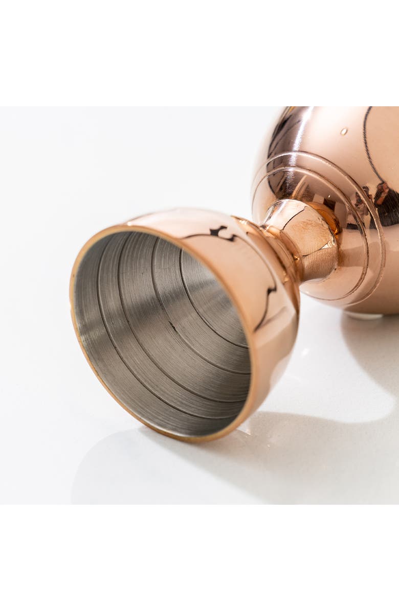 A Bar Above Antique Copper Bell Cocktail Jigger, Alternate, color, Antique Copper