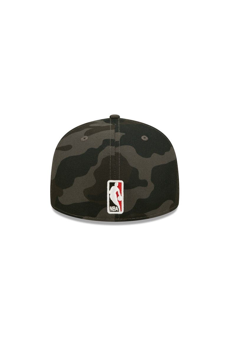 Men's New Era Black Toronto Raptors Camo 59FIFTY Fitted Hat, Alternate, color, Black