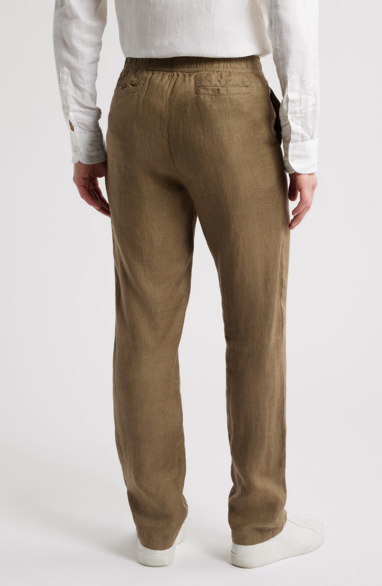 Bugatchi Tristan Drawstring Linen Pants, Alternate, color, Olive