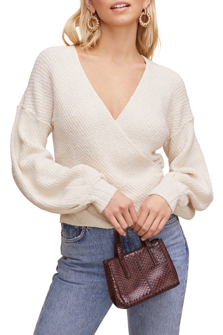 Surplice Sweater, Main, color, CREAM