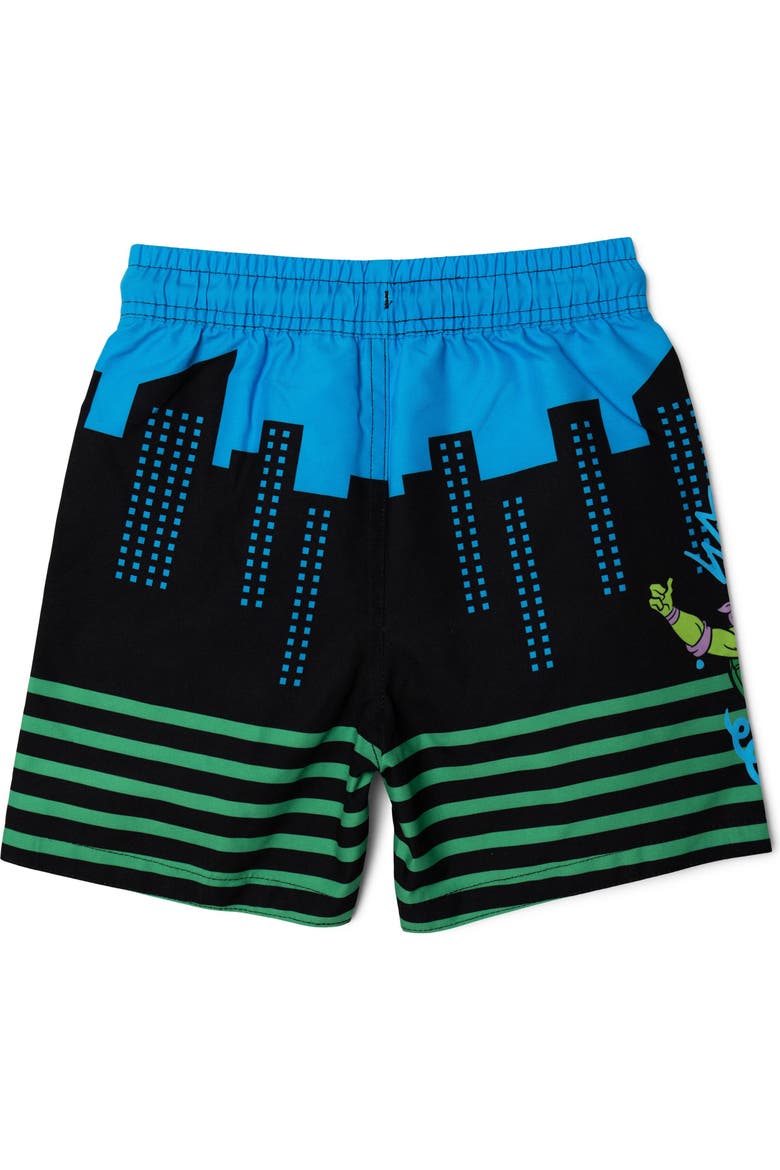 Swimwear Swim Trunks, Alternate, color, Sky Blue Green