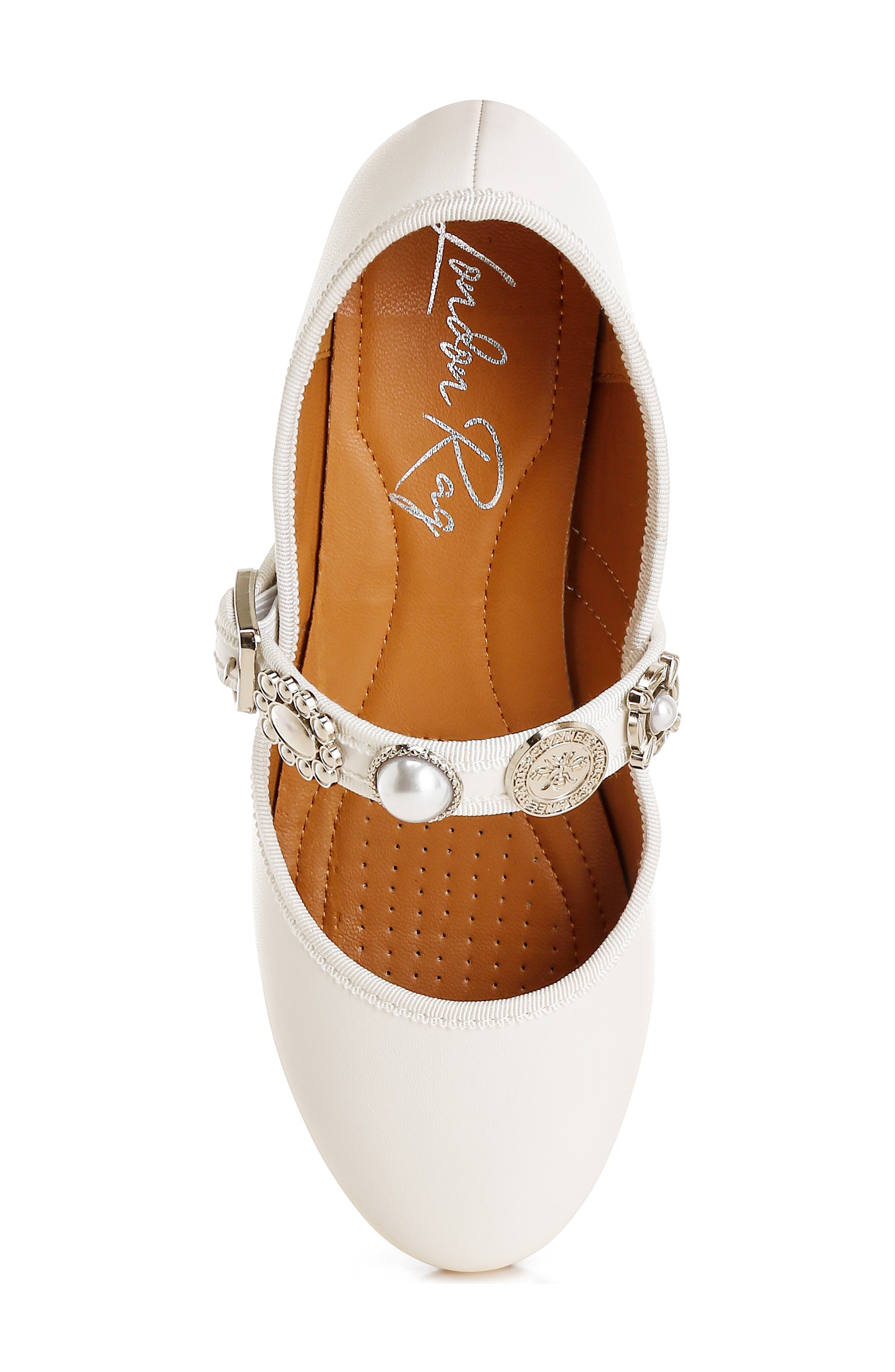 Kavana Mary Jane Flat, Alternate, color, WHITE