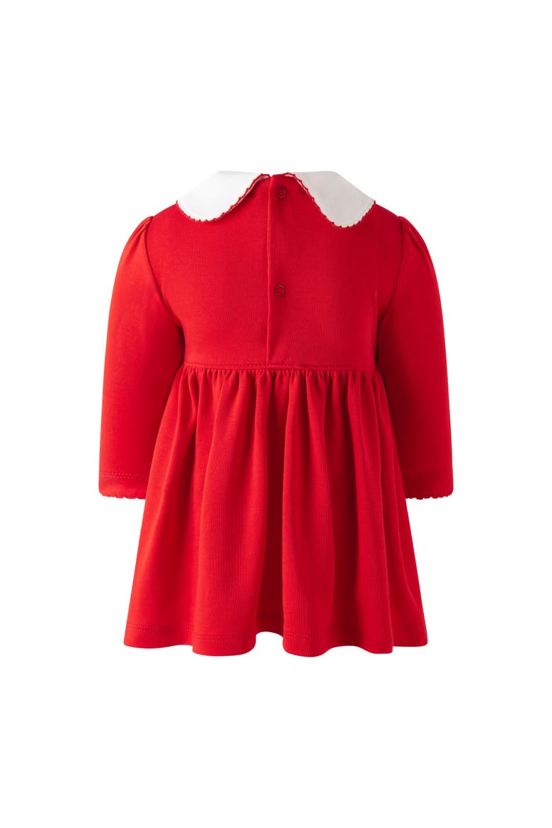 Christmas Tree Smocked Dress, Alternate, color, Red