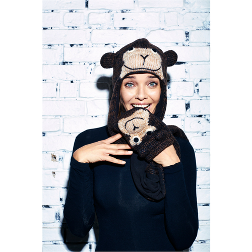 NIRVANNA DESIGNS NIRVANNA DESIGNS CHEETA MONKEY HATSCARF