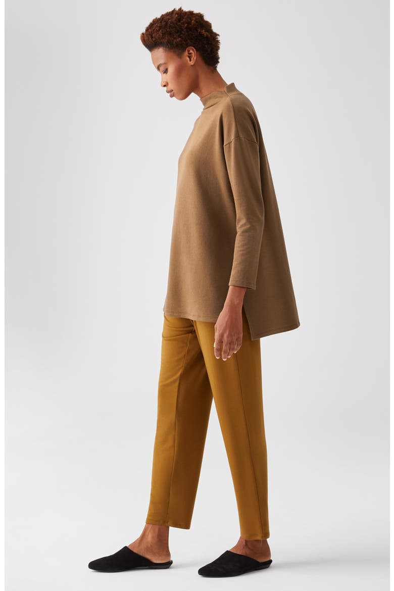 Funnel Neck Tunic Sweater, Alternate, color, HAZEL
