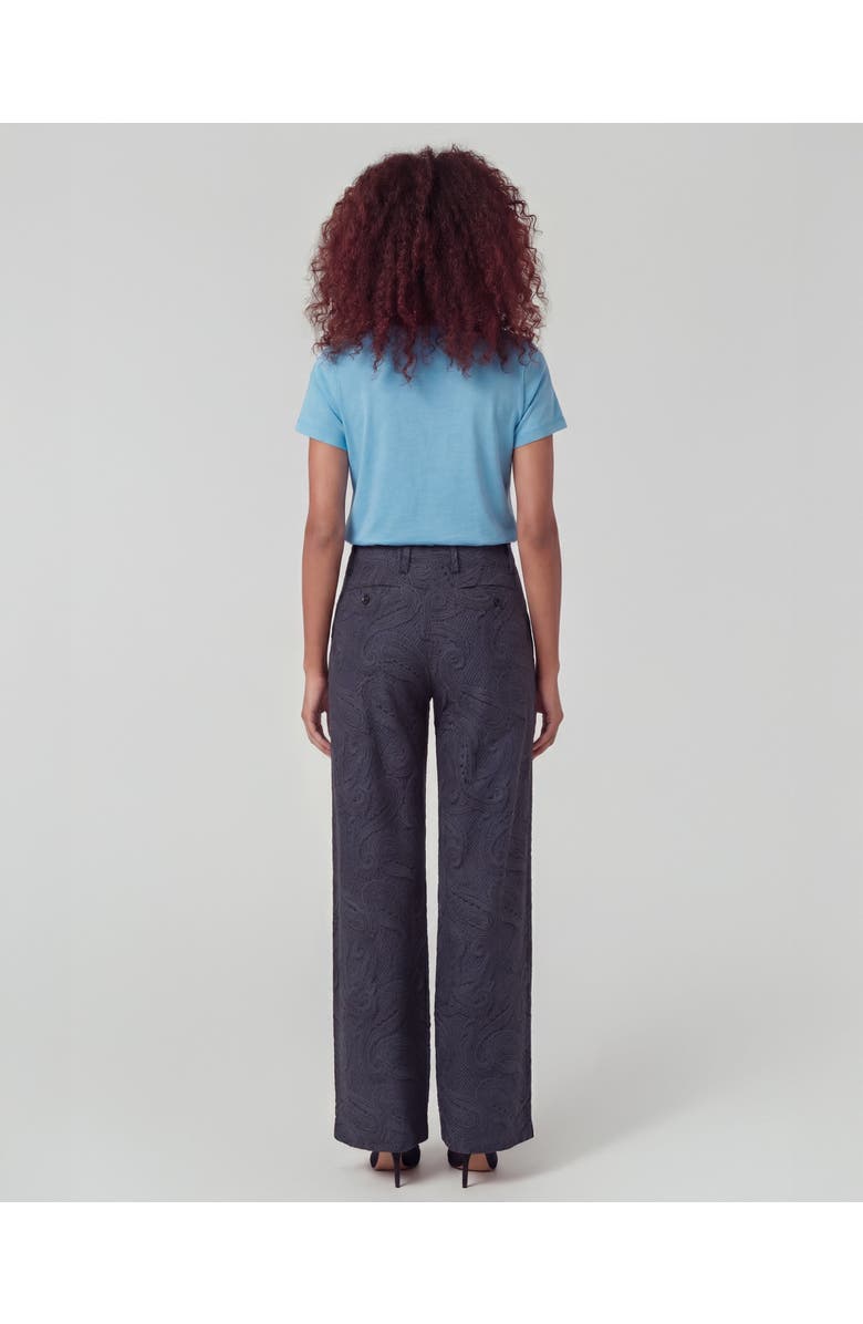 Lords of Harlech Crochet Paisley Womens Wool Wide-leg Pant, Alternate, color, Crochet Paisley Caviar