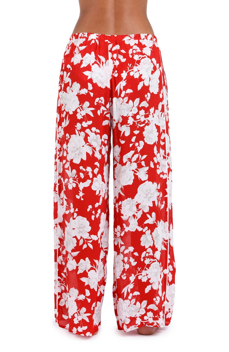 L'AGENCE Geraldine Ikebana Cover-Up Pants, Alternate, color, Rouge