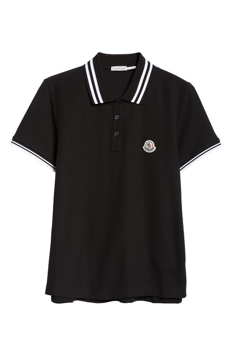 Moncler Logo Patch Cotton Piqué Knit Polo, Alternate, color,