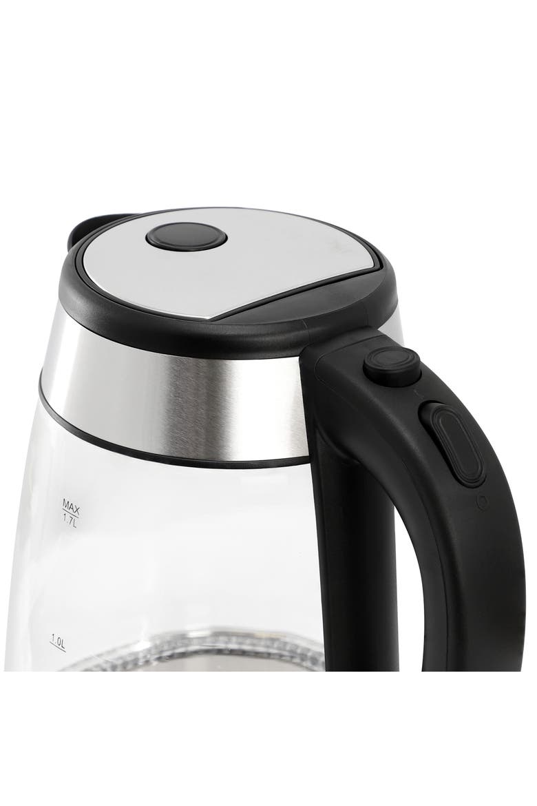 1.8 Quart Glass and Stainless Steel Electric Tea Kettle, Alternate, color, Grey