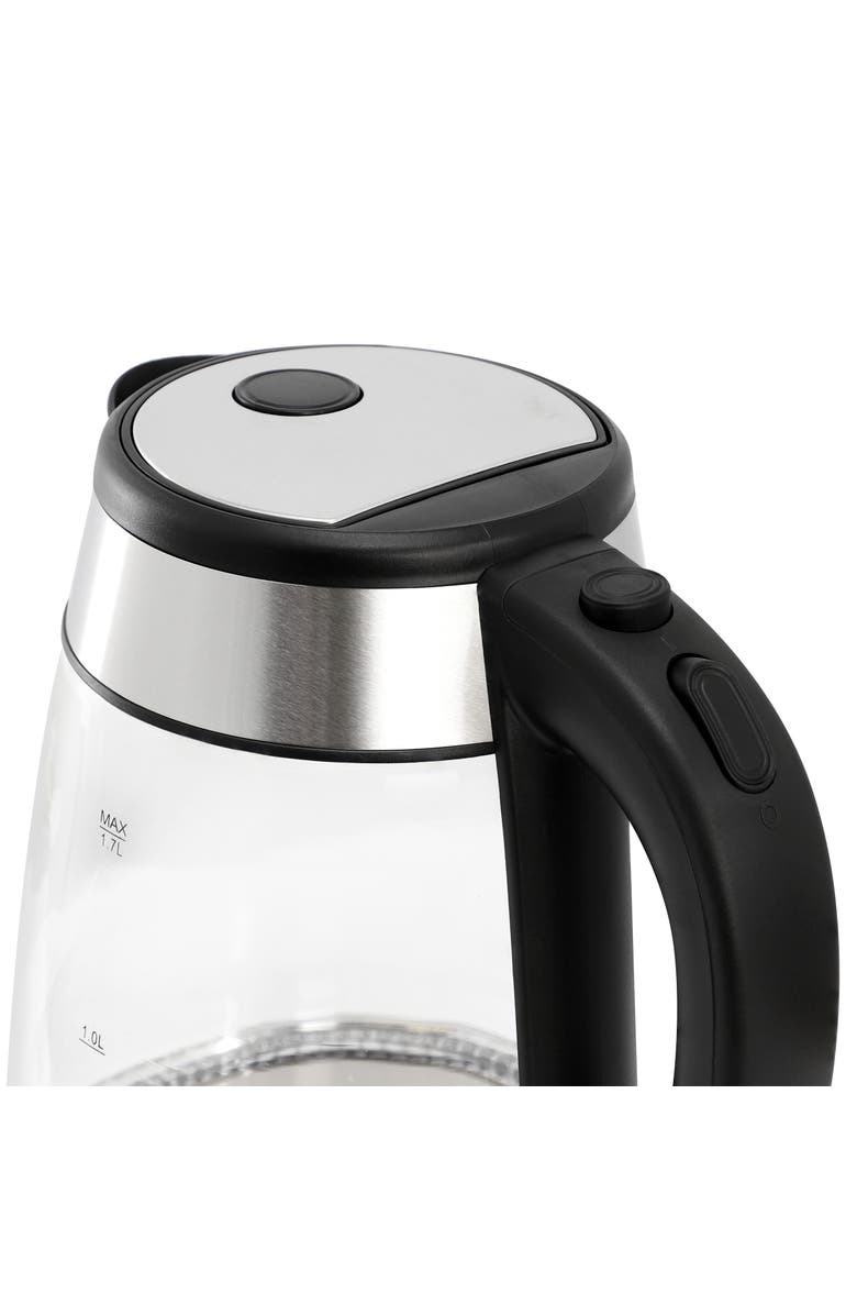 Megachef 1.8 Quart Glass and Stainless Steel Electric Tea Kettle in Silver, Alternate, color, Grey
