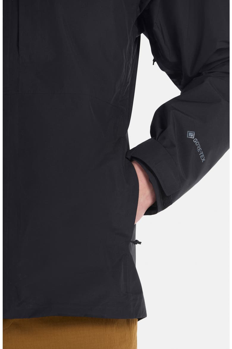 Waypoint Gore-Tex® Waterproof Hooded Jacket, Alternate, color, BLACK