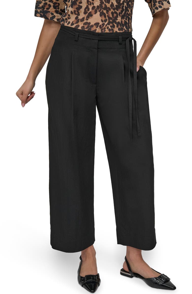 DKNY Tie Front Twill Pants, Main, color, 