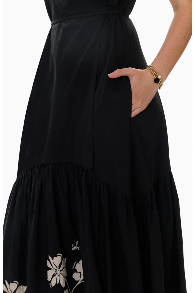 Quinn Applique Dress, Alternate, color, Noir