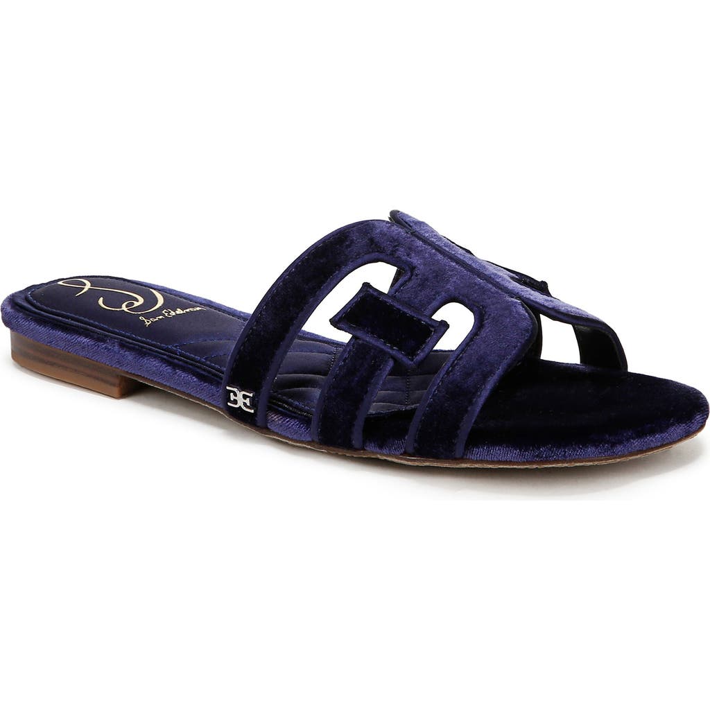 Sam Edelman Bay Honore Slide Sandal Dark Winter Violet Velvet