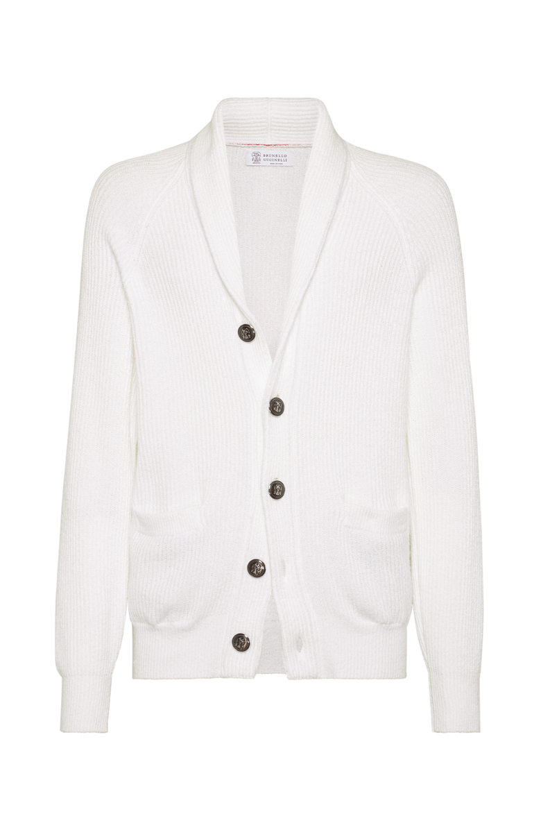 Brunello Cucinelli English rib knit cardigan, Main, color, 
