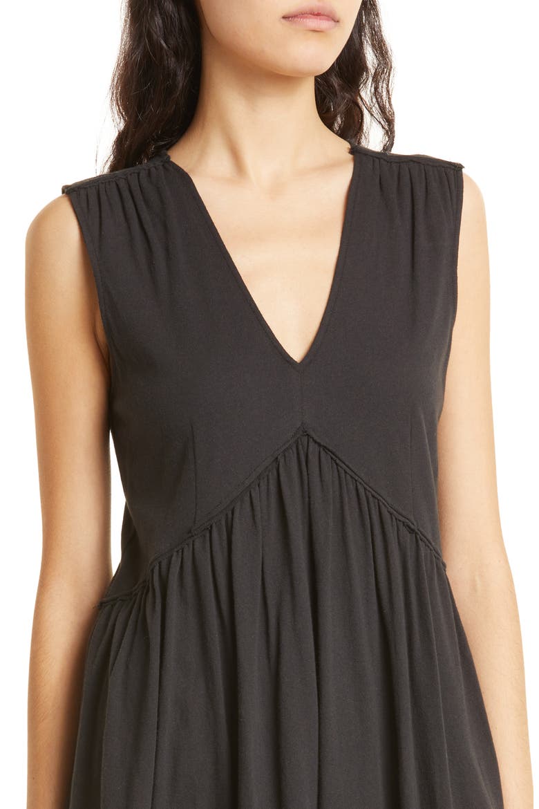 V-Neck Sleeveless Minidress, Alternate, color, BLACK